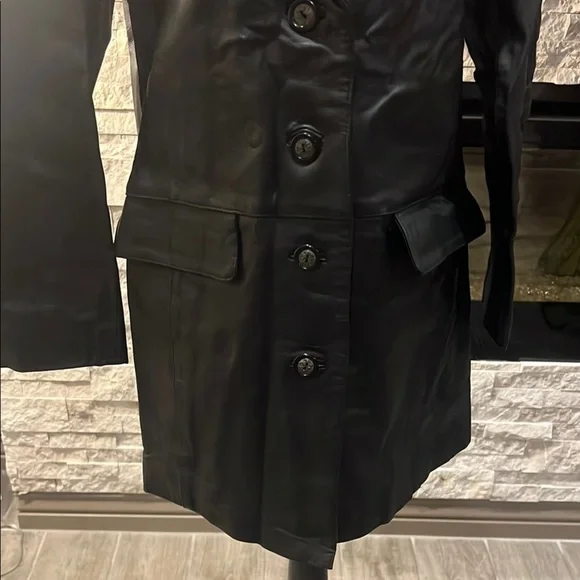 Newport News Black Leather Women's Jacket size Medium - Picture 8 of 13